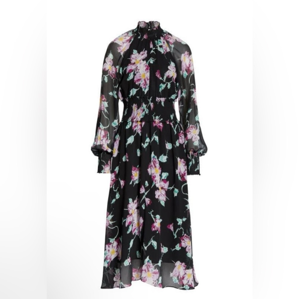 NEW A.L.C. CASEY LONG SLEEVED FLORAL DRESS Size 4 NWOT